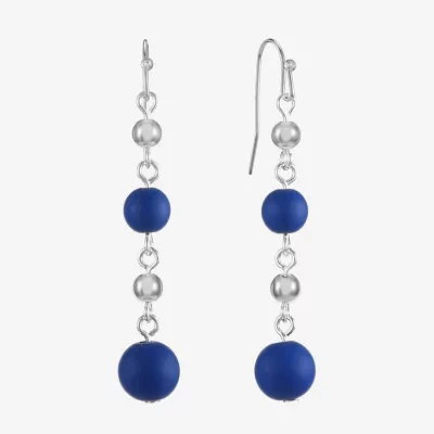Liz Claiborne Matte Round Drop Earrings