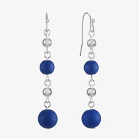 Liz Claiborne Matte Round Drop Earrings