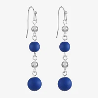 Liz Claiborne Matte Round Drop Earrings