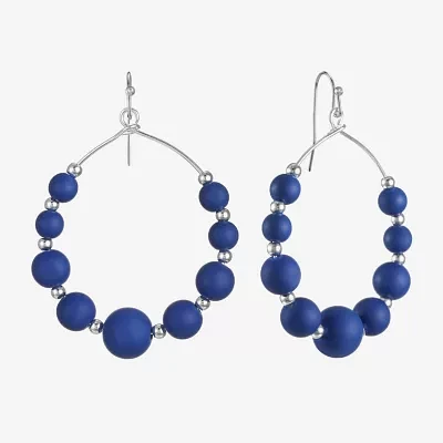 Liz Claiborne Matte Womens Round Drop Earrings