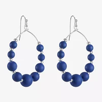 Liz Claiborne Matte Womens Round Drop Earrings