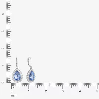 Monet Jewelry Halo Yellow Glass Pear Cushion Drop Earrings