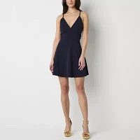 Emerald Sundae Womens Sleeveless Fit + Flare Dress Juniors