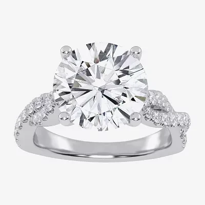 G-H / Vs2-Si1) Womens 1/ Ct. T.W. Lab Grown White Diamond 14K Gold Side Stone Engagement Ring
