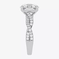 G-H / Vs2-Si1) Womens 1/ Ct. T.W. Lab Grown White Diamond 14K Gold Side Stone Engagement Ring