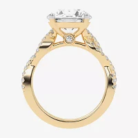 G-H / Vs2-Si1) Womens 1/ Ct. T.W. Lab Grown White Diamond 14K Gold Side Stone Engagement Ring