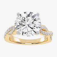 G-H / Vs2-Si1) Womens 1/ Ct. T.W. Lab Grown White Diamond 14K Gold Side Stone Engagement Ring