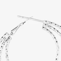 Sterling Silver 45.2mm Round Hoop Earrings