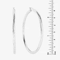 Sterling Silver 65mm Round Hoop Earrings