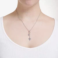 Religious Jewelry Bali Inspired Womens Enhanced Sterling Silver Cross Pendant Necklace