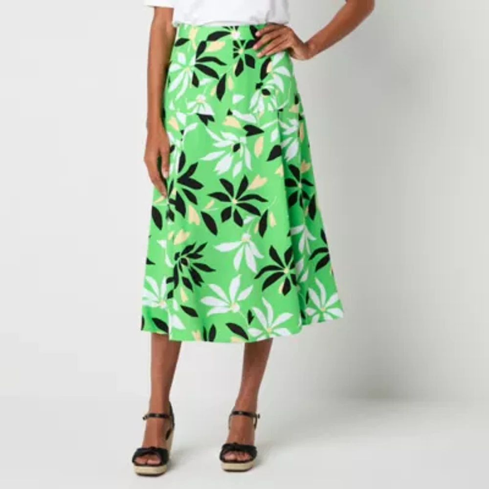 Liz Claiborne Womens Midi Full Skirt