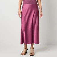 Worthington Womens Midi A-Line Skirt