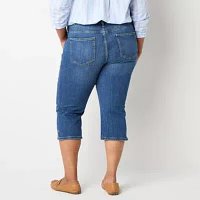 St. John's Bay Womens Mid Rise Plus Capri Pant