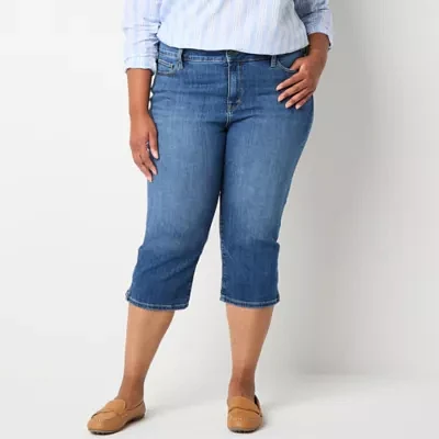 St. John's Bay Womens Mid Rise Plus Capri Pant