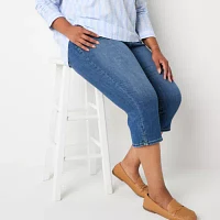St. John's Bay Womens Mid Rise Plus Capri Pant