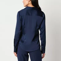 Worthington Womens Long Sleeve Regular Fit Button-Down Shirt