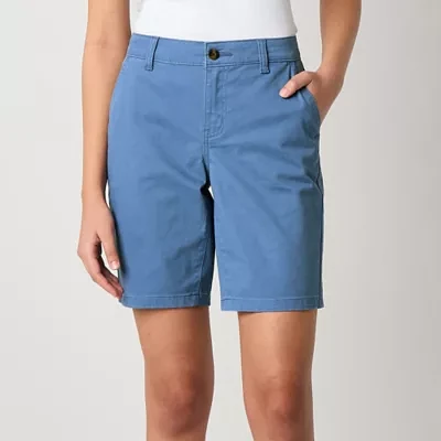 a.n.a Womens 9" Mid Rise Chino Short