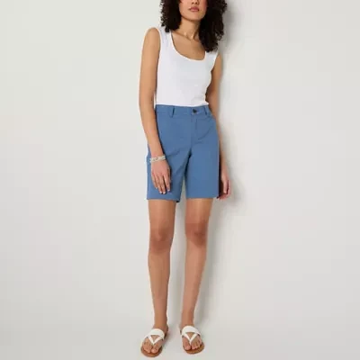 a.n.a Womens 9" Mid Rise Chino Short