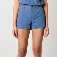 a.n.a Womens 3 1/2" Mid Rise Chino Short