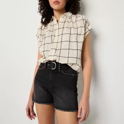 a.n.a Womens High Rise Denim Short