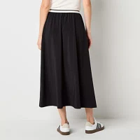 Stylus Womens High Rise Long A-Line Skirt