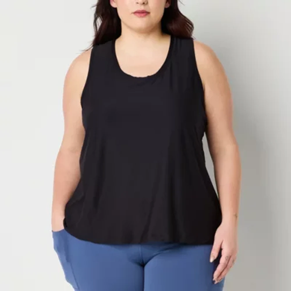 Xersion Womens U Neck Sleeveless Tank Top Plus