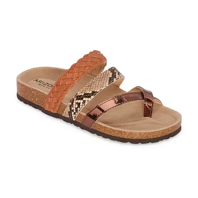 Arizona Jean Co Fabian Womens Adjustable Strap Footbed Sandals