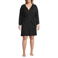 Ambrielle Womens-Plus Kimono Robes 3/4 Sleeve Knee Length