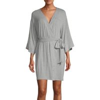 Ambrielle Womens Kimono Robes 3/4 Sleeve Knee Length