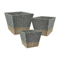 Honey-Can-Do Seagrass Square Storage Systems