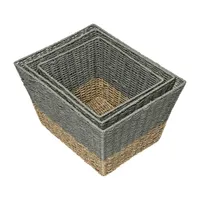 Honey-Can-Do Seagrass Square Storage Systems