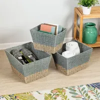 Honey-Can-Do Seagrass Square Storage Systems