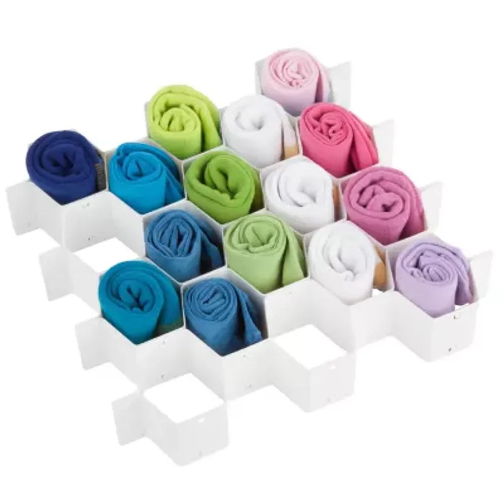 Honey-Can-Do White Plastic 32 Compartment Drawer Organizer