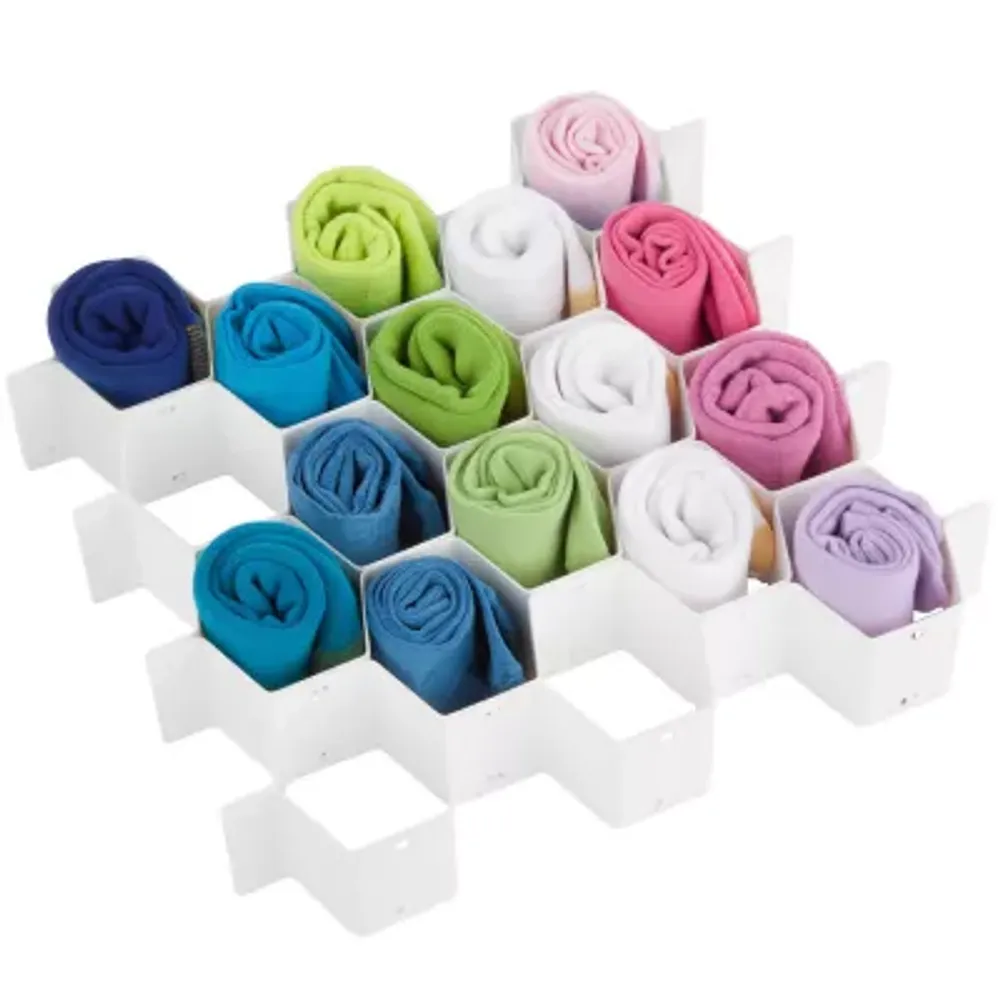 Honey-Can-Do White Plastic 32 Compartment Drawer Organizer