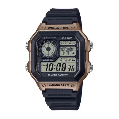 Casio Table Mens Digital Black Strap Watch Ae1200wh-5os