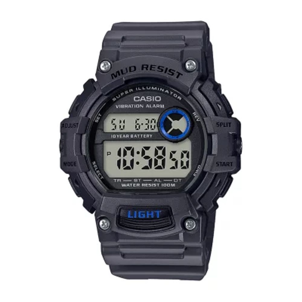 Casio Table Mens Digital Black Strap Watch Trt110h8avos