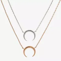 Sparkle Allure You & Me 2-pc. 14K Gold Over Brass Pure Silver Over Brass 16 Inch Link Necklace Set