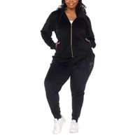 White Mark Adjustable Waist 2-pc. Track Suit Plus