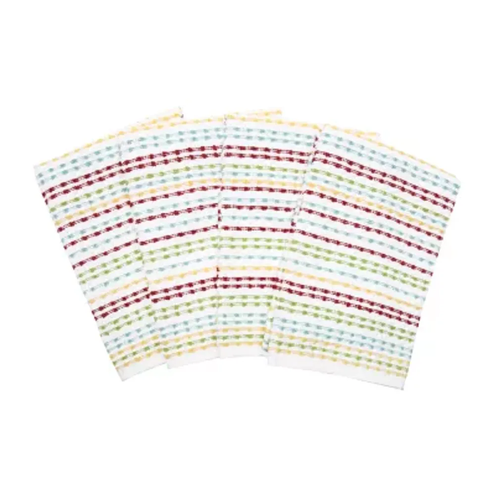 Ritz Stripe Bar Mop Cloth Light 6-pc. Dish Cloths, Color: Light