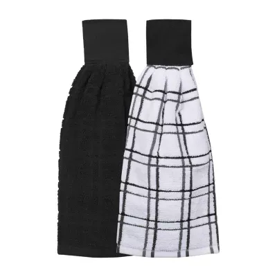 Ritz Tie Towel Black 2-pc. Kitchen Towel