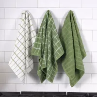 Ritz Terry Check Cactus 3-pc. Kitchen Towel