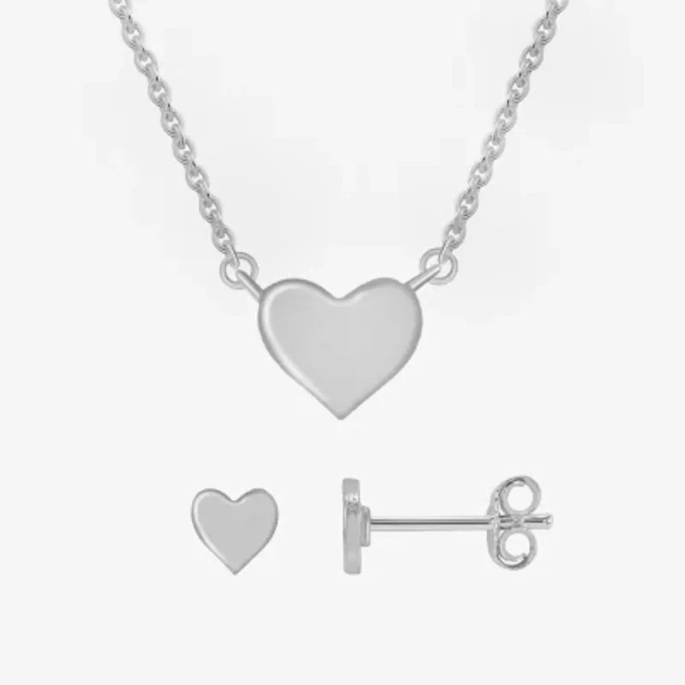 Itsy Bitsy Made With Recycled Sterling Silver 3-pc. Heart Jewelry Set