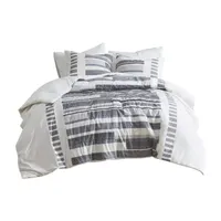 INK+IVY Serena 3 Piece Cotton Printed Comforter Set w/ trims