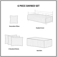 Madison Park Mansfield Quilted Ogee 6-pc. Daybed Cover Set