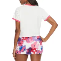 Juicy By Couture Ringer Womens Crew Neck Short Sleeve T-Shirt