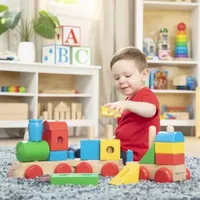 Melissa & Doug Wooden Jumbo Stacking Train