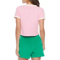 Juicy By Couture Ringer Womens Crew Neck Short Sleeve T-Shirt