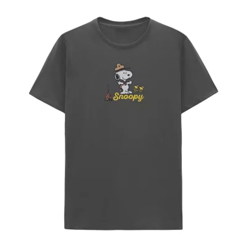Mens Short Sleeve Snoopy Graphic T-Shirt