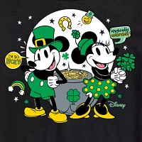 Mens Short Sleeve Mickey and Friends St. Patrick's Day Graphic T-Shirt