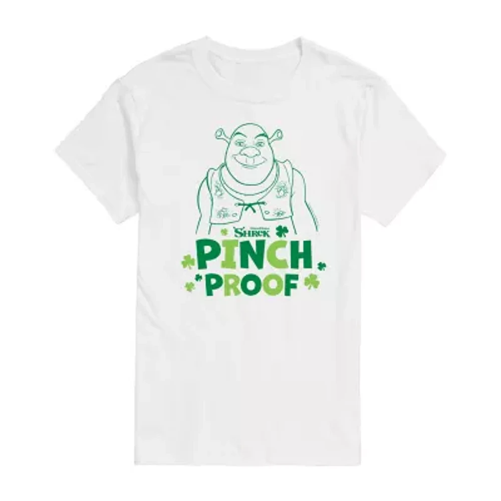 Mens Crew Neck Short Sleeve Shrek St. Patrick's Day T-Shirt